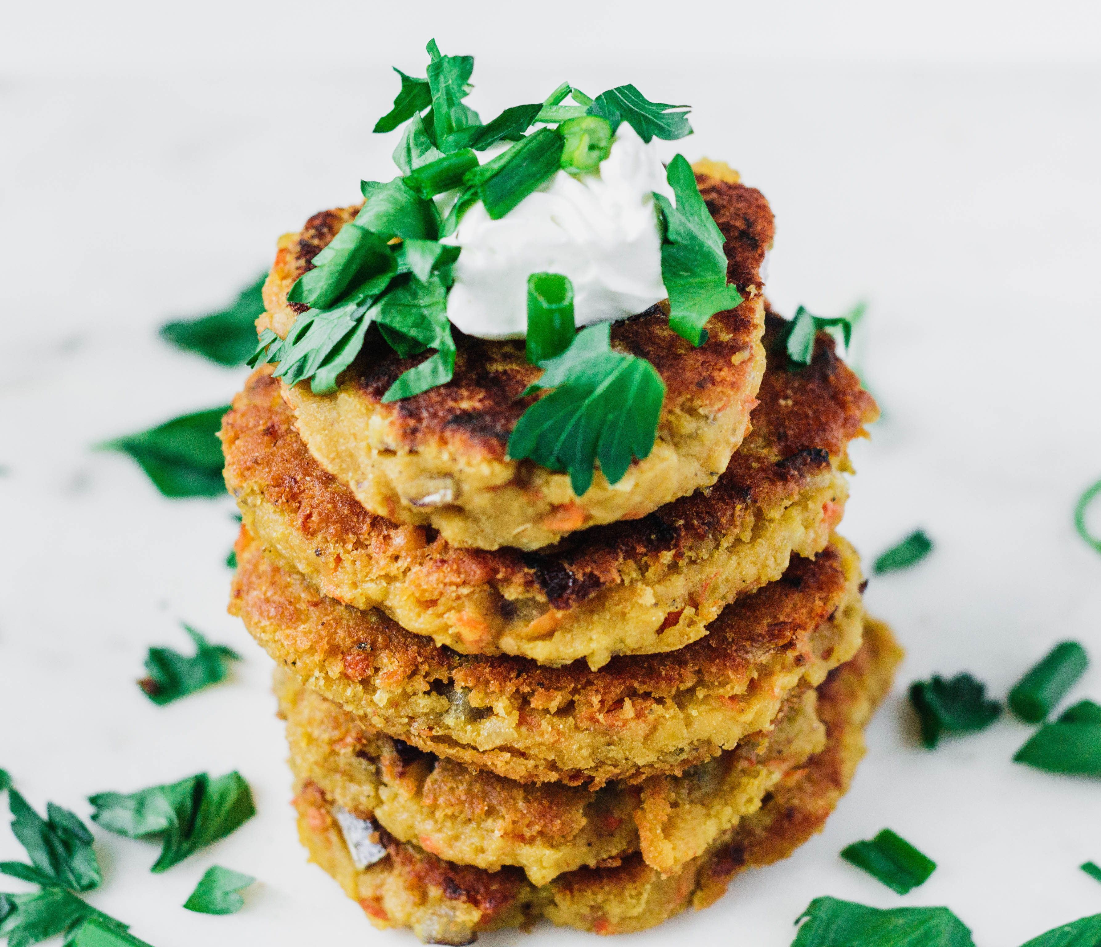 Red Lentil Curry Fritters - Gina Gibson