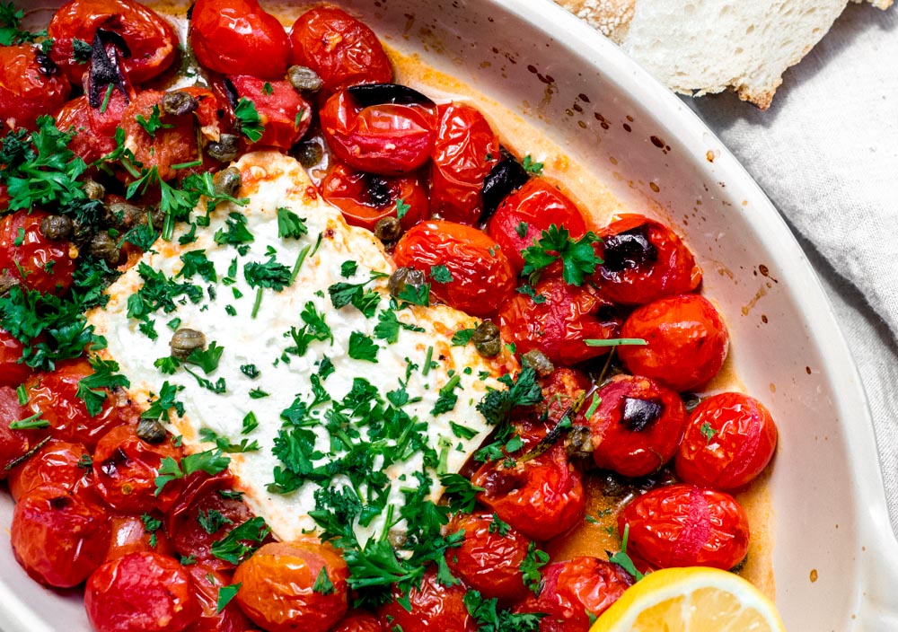 Roasted Tomatoes and Feta - Gina Gibson