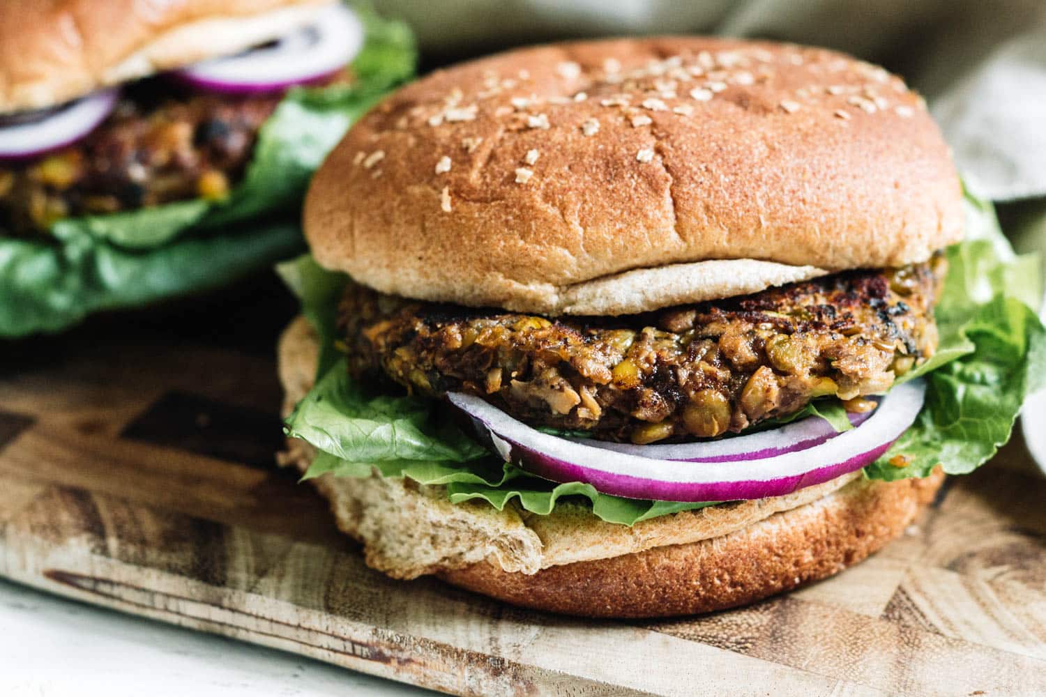 Mushroom Lentil Burgers - Gina Gibson