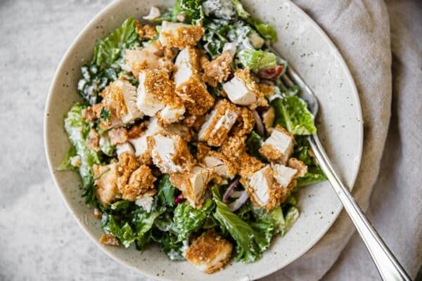 Crispy Chicken Salad with Homemade Ranch Dressing - Gina Gibson