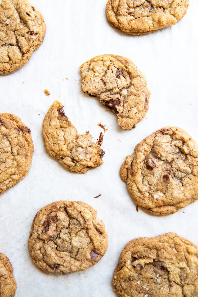 Thin & Crinkly Chocolate Chip Cookies
